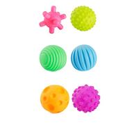 Xoeryoy Palline sensoriali per Bambini 6 Pezzi Palline da Massaggio con Cattura a Mano per Bambini con Suono BB da afferrare colorato per