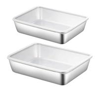 Xoeryoy Panne alberghiere con Coperchio 2 PCS Tavolo a Vapore padelle, 2, 2L & 3, 1 Litri in Acciaio Inossidabile per la ristorazione, Cibo da, 4 "" per Le Forniture per Feste a Buffet di