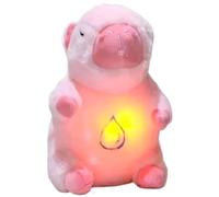 Xoeryoy Peluche Capibara che respira, Peluche Capibara che dorme per alleviare l'ansia con movimento respiratorio realistico e luci musicali rilassanti per bambini Senza batteria Stile 2