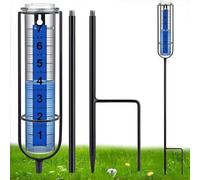 Xoeryoy Pluviometro, Pluviometro Resistente al Gelo per Esterni con Altezza Regolabile e Strumento di Misurazione della Pioggia con Scala Trasparente per Giardino, Cortile, Prato e Patio