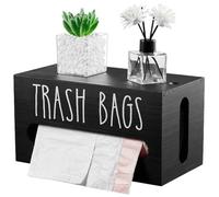 Xoeryoy Porta del Sacchetto della Spazzatura Porta di plastica montata per distribuzione della Spazzatura in Legno con Pannello Scorrevole per Piano di Lavoro sotto Il lavandino Cuc