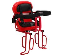 Xoeryoy Seggiolino per Bici, seggiolini per Bambini montati posteriormente per ed ebike con guardrail di Sicurezza e poggiapiedi, Comodo seggiolino per Bici per Bambini da 6 Mesi a 6 Anni (Rosso)
