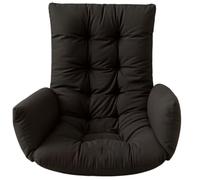 Xoeryoy Sostituzione del Cuscino per Poltrona Egg, Cuscino per Sedia a Dondolo Spesso e Morbido con Tessuto antimacchia per sedie sospese per Interni ed Esterni, Nero