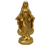 Xoeryoy Statua della Madre Maria Statua realistica della Vergine Maria da 8, 6 Pollici Statue in Resina Beata Madre per Decorazioni domestiche religiose per Interni Dorate