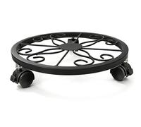 Xoeryoy Supporto per Piante con Ruote, Supporto per Piante su Ruote da 12, 6 Pollici con, rotelle girevoli a 360° Carrello per in Ferro per carichi Pesanti, Nero