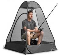 Xoeryoy Tenda a Rete per Campeggio e Pesca, Tenda per Sedia in Rete Nera con Tetto Impermeabile e Porta con Cerniera Facile, Tende Portatili per Singola Persona per Uso Esterno
