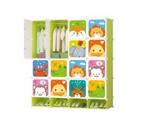 XOKOTAKI Armadio Modulare per Bambini, Scaffalatura Modulare, Armadio per Bambini, Organizer Modulare, Scaffale per la Casa, 20 Moduli, 157x140 cm