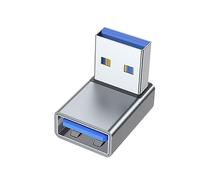 Xoktlde Adattatore di prolunga USB 3.0 da maschio a femmina ad angolo retto di 90 gradi per computer portatile, PC, caricabatterie USB, convertitore di estensione