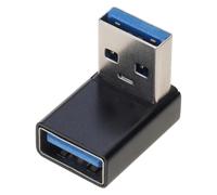 Xoktlde Adattatore di prolunga USB 3.0 da maschio a femmina ad angolo retto di 90 gradi per computer portatile, PC, caricabatterie USB, convertitore di estensione
