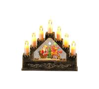 Xoktlde Palla di neve artigianale carillon decorazione natalizia scena cascata e melodie stagionali ornamento da scrivania decorazione musicale natalizia con design rotante riempito d'acqua