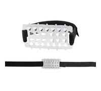 Xoktlde Pinza per ghiaccio a 26 denti, copriscarpe antiscivolo, picchi, lampade, ramponi, scarpe con cinghia regolabile, ramponi