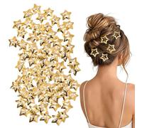 xolear 100 Pezzi Fermagli Capelli Scatto Forma di Stella, Y2K Mollette a Stella Vuota Donne e Ragazze, Graziosi Accessori Capelli a Stellas per l'Uso Quotidiano, Feste e Festival (Oro)