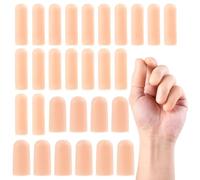 xolear 30 Pezzi Protezioni per le Dita, Protezioni per Dita in Silicone,Ditali in Silicone Tappi, Riutilizzabili per Proteggere le Nocche, Proteggi Ditali Mano per Crepe, Vesciche, Ferite