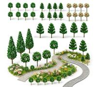 xolear 38 Pezzi AlberoMisti Modellismo, Alberi Plastica Miniatura 3-13 cm, Alberi per Plastico, Adatto per DIY Architetture paesaggistiche, Paesaggi in Miniatura e Tavoli di Sabbia