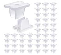 xolear 50 Pezzi Clip per Strisce LED, Trasparente Clip a Tenuta Stagna per Strisce LED di Montaggio Necessita di Fissaggio Tramite Viti, Fissaggio del Silicone Cavo per Illuminazione da 6mm