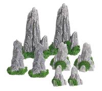 xolear 8 Pezzi Micro Paesaggio Roccioso, Montagna Micro Paesaggio, Architetture Paesaggistiche Adatto per Giardini zen, Acquari, Paesaggi in Miniatura e Decorazioni Bonsai Artificiali