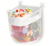 xolear Contenitore per Giocattoli da Bagno, Rete Giocattolo per Vasca, Borsa Multiuso in Mesh Portagiochi Bagno, Supporto per Doccia Bambini con 2 Autoadesivi Ganci Robusti