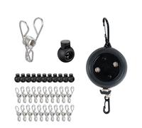 xolear Filo Stendibiancheria Portatile, 10 CM, Stendibiancheria da Viaggio Retrattile, Filo Bucato da Viaggio con 12 Clip, Stendino Esterno per Interni ed Esterni, Balcone, Esterno e Campeggio