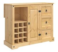 Xolmizyn Mobile da cucina in legno di pino massiccio, con 2 cassetti | Design rustico, pratica porta a cerniera, organizzazione modulare della cucina