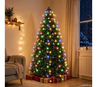 Xolmizyn Rete luminosa 180 LED per albero di Natale, multicolore, 180 cm | Resistente alle intemperie, 8 effetti di luce, adatto per interni ed esterni