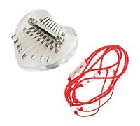 Xolsurg a forma di cuore a forma di cuore Crystal trasparente mini kalimba pendente 8 tasti dono portatile leggero per principianti