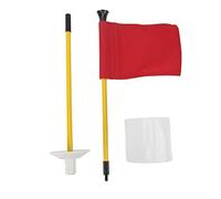 Xolsurg Golf Pin Flag Hole Cup Set Mini Metting Green Flagstick Yard Practice Supplies Portable a 2 sezioni distaccabili (Rosso)