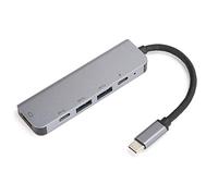 Xolsurg Tipo C HUB HDMI 4K HD PD PD Multifunction Adapter Adattatore Transmissione ad alta velocità per Grey