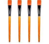 XOMSEFG 4 pennelli per pittura acrilica 1 Pollice Pennello piatto grande mestiere pennello artista professionale