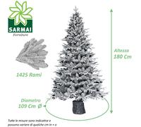 XONE Albero di Natale innevato con tronco Kentucky apertura ad ombrello