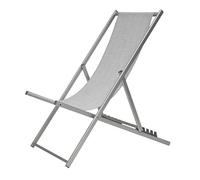 XONE SDRAIO SPIAGGIA PRO 5 POSIZIONI IN ALLUMINIO TELO TEXILENE COLORE GRIGIO