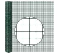 XONE H50cm - Rete ZINCATA E PLASTICATA Verde 5MT - Maglia 12x12mm - in Rotolo