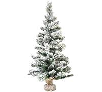 XONE Pinetto del Nord innevato 60cm in PP+PVC | Mini Albero di Natale Artificiale con Base in Juta con Neve