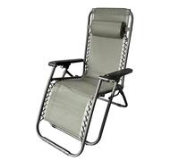 XONE Poltrona Paradise Grigio Chiaro con Poggiatesta | Sedia A gravità Zero richiudibile | Sdraio Reclinabile Pieghevole L175 X W65 X H108 CM