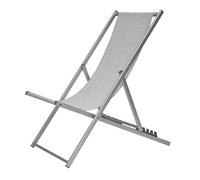 XONE SDRAIO SPIAGGIA PRO 5 POSIZIONI IN ALLUMINIO TELO TEXILENE COLORE GRIGIO