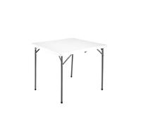 XONE Tavolo Quadrato pieghevole Catering con struttura in metallo e piano in resina, dimensioni tavolo 88x88x74cm, per interni e giardino
