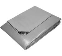 TELONE OCCHIELLATO 6X8 MT - Tipo Extra Pesante 260GR/mq - Rinforzato Telo Argento