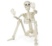 XONOR Scheletro di Halloween realistico in plastica umana da 91 cm, con giunti mobili, per decorazioni di oggetti di scena per casa infestata