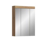 xonox.home - Armadio a specchio Scout 60 x 79 x 18 cm in rovere Evoak e un vetro a specchio - Specchio da bagno funzionale con spazio - trasparente, moderno e facile da pulire nel design