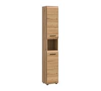 xonox.home Armadio alto Ice 30 x 185 x 30 cm in corpo e rovere frontale Artisan - Mobile da bagno alto color legno per bagno - moderno e salvaspazio