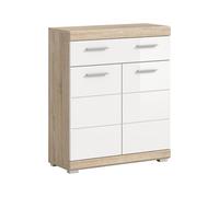 xonox.home Lambada - Armadietto da bagno in legno di rovere chiaro Sonoma, ca. 74 x 88 x 31 cm