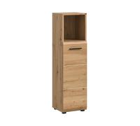 xonox.home Mobile alto Ice 30 x 110 x 30 cm in corpo e rovere frontale Artisan - Armadio da bagno alto - moderno e sottile