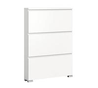 xonox.home Shoelove-Sistema di Scarpe X2GA9904, Legno ingegnerizzato, Bianco, ca. 95x133x18 cm