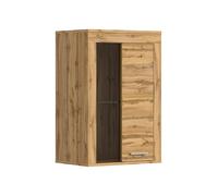 xonox.home Vetrina in vetro per soggiorno, in legno di quercia Wotan, ca. 60 x 86 x 35 cm