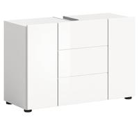 xonox.home Vira X2LA9705 - Mobile sottolavabo, mobile mobile mobile da bagno, in parte anteriore, bianco lucido, corpo bianco melammina, ca. 82 x 56 x 34 cm