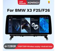 XONRICH 12.3 pollici 1920*720P Wireless Carplay Car Autoradio per BMW X3 F25 X4 F26 CIC NBT Android 14 Navigation 4G LTE Head unit