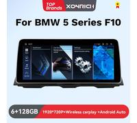 XONRICH 12.3 pollici Wireless Carplay Android Auto per BMW serie 5 F10 F11 CIC NBT 1920*720P lettore multimediale per Auto Navi schermo IPS 8 Core-2G 32G NBT