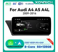 XONRICH AI Voce Senza Fili Carplay Lettore di Autoradio Per Audi A4 B8 A5 2009-2017 Android 14 6GB + 128GB GPS Navi Multimediale 4G WIFI