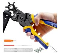 XOOL Pinza Fustellatrice Rotante, Pinza Buchi Cintura, Buca Cinture, Fustellatrice Cuoio, Fora Cintura per Cinture, Pelle, Braccialetti, Carte, Borse, ecc.