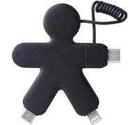 Xoopar Buddy Multi USB Cavo 4 in 1 a forma di polpo nero Caricatore universale