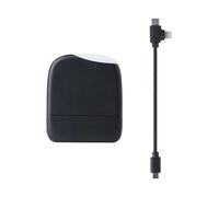 Xoopar - Ice-Powerbank - Batteria esterna 5000 mAh con luce Touch integrata adatta a tutti gli smartphone universali in plastica riciclata certificata GRS - Nero